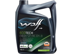 Моторное масло 0W20 синтетическое WOLF EcoTech SP/RC D1-3 4 л 