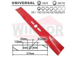 Нож для газонокосилки 37,5 см универсальный WINZOR ZCD M001 