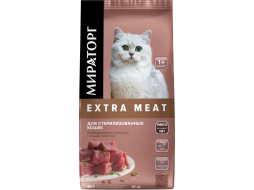 Сухой корм для стерилизованных кошек МИРАТОРГ Extra Meat телятина 10 кг 