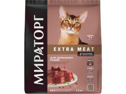 Сухой корм для домашних кошек МИРАТОРГ Extra Meat