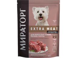 Сухой корм для мелких собак МИРАТОРГ Extra Meat Black Angus говядина 0,6 кг 