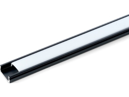 Профиль накладной для светодиодной ленты FERON CAB262 с матовым экраном 2 м черный 