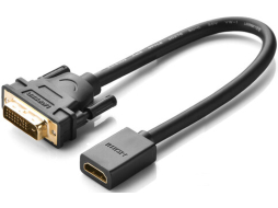 Кабель UGREEN DVI (M) to HDMI (F) Black 0,22 м 