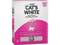 Наполнитель для туалета бентонитовый комкующийся CATS WHITE Box Premium