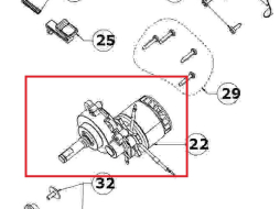 Мотор в сборе для пилы цепной AEG ACS18B30 ( (MOTOR ASSEMBLY)) 