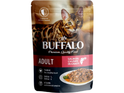 Влажный корм для кошек MR.BUFFALO Adult Hair&Skin лосось в соусе пауч 85 г (4610117790112)