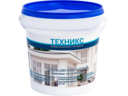 Краска акриловая ТЕХНИКС ВД-АК-1УГ Для окон и дверей белая полуглянцевая 1 кг