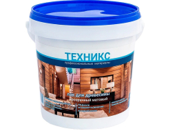 Лак акриловый ТЕХНИКС ВД-АК-1 ТМ Для древесины прозрачный полуматовый 1 кг