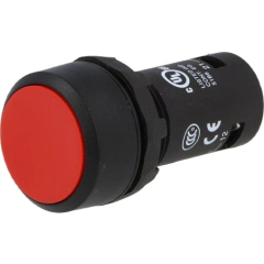Кнопка CP1-10R-01, красная, без фиксации, 1NC, 1A, IP66, пластик, 22mm 