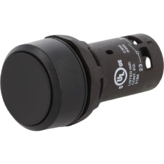 Кнопка CP1-10B-10, черная, без фиксации, 1NO, 1A, IP66, пластик, 22mm 