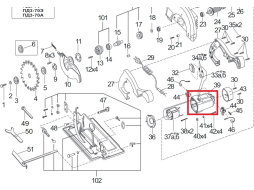Корпус двигателя для пилы циркулярной ФИОЛЕНТ ПД3 