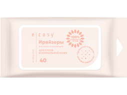 Салфетки влажные для лица E-RASY для сухой и нормальной кожи 40 штук (5060434292384)