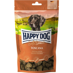 Лакомство для собак HAPPY DOG Soft Snack Toscana утка и лосось 100 г 