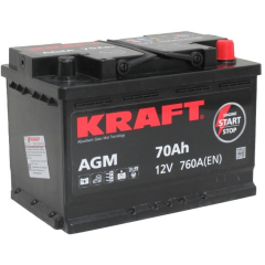 Аккумулятор автомобильный KRAFT AGM