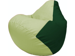 Кресло-мешок FLAGMAN Груша Макси экокожа светло-салатовый/зеленый 