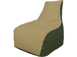 Кресло-мешок FLAGMAN Бумеранг бежевый/зеленый 