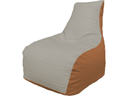 Кресло-мешок FLAGMAN Бумеранг белый/оранжевый 