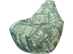 Кресло-мешок FLAGMAN Груша Мега грета City зеленый 