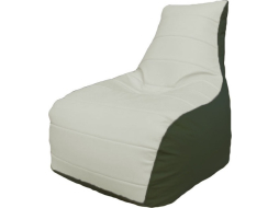 Кресло-мешок FLAGMAN Бумеранг белый/зеленый 