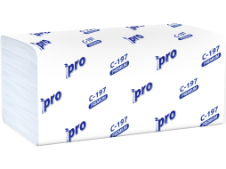 Полотенца бумажные PROTISSUE двухслойные V-сложения 200 штук 