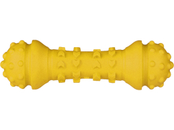 Игрушка для собак MR.KRANCH Гантель Дента аромат сливок 18 см желтый 
