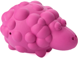 Игрушка для собак MR.KRANCH Овечка с пищалкой аромат бекона 8,5x12 см розовый 