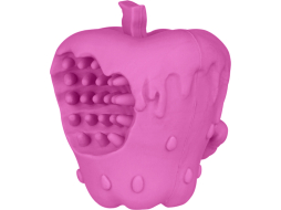Игрушка для собак MR.KRANCH Яблоко с пищалкой аромат бекона 10 см розовый 