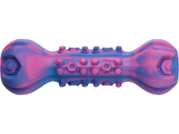 Игрушка для собак MR.KRANCH Гантель Дента с пищалкой без аромата 22 см разноцветный 