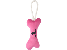 Игрушка для собак MR.KRANCH Косточка с канатом 31х9х4 см нежно-розовый 