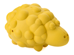 Игрушка для собак MR.KRANCH Овечка с пищалкой аромат сливок 8,5x12 см желтый 