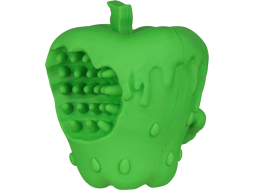 Игрушка для собак MR.KRANCH Яблоко с пищалкой аромат курицы 10 см зеленый 