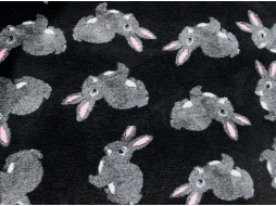 Коврик для животных PROFLEECE Кролики 100х160 см черный/серый 