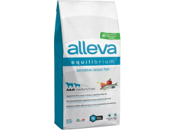 Сухой корм для собак ALLEVA Equilibrium Sensitive Adult Medium & Maxi океаническая рыба 12 кг 