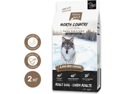 Сухой корм для собак беззерновой NATURA WILD North Country курица с уткой и индейкой 2 кг 