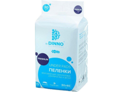 Пеленки гигиенические впитывающие DR. DINNO Premium 60х60 см 30 штук (4811226000141)