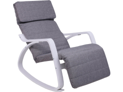 Кресло-качалка AKSHOME Smart ткань серый/белый 