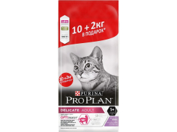 Сухой корм для кошек PURINA PRO PLAN Delicate индейка ПРОМО 12 кг (7613036837989)