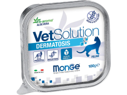 Влажный корм для кошек MONGE VetSolution Dermatosis ламистер 100 г 