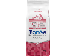 Сухой корм для щенков MONGE Speciality Monoprotein говядина с рисом 12 кг 