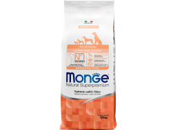 Сухой корм для щенков MONGE Speciality Monoprotein Puppy & Junior лосось с рисом 12 кг 