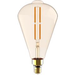 Лампа светодиодная филаментная Е27 GAUSS 6 Вт 2700К golden straight 