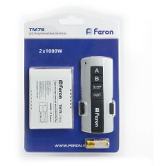 Выключатель дистанционный 1000 Вт FERON TM75 2-канальный 30 м с пультом управления 
