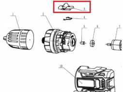 Кнопка переключения скоростей в сборе для дрели-шуруповерта BULL SR1804 