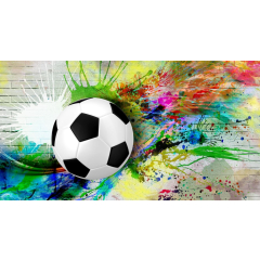 Фотообои листовые флизелиновые ФабрикаФресок Футбольный Мяч с Красками