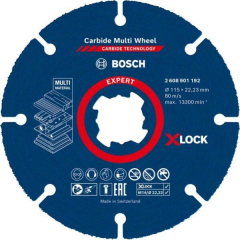 Круг отрезной 115х1х22,23 мм BOSCH X-LOCK Carbide 