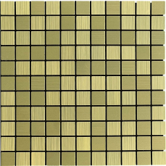 Панель ПВХ самоклеящаяся САМОКЛЕЙКИН Алюминий Золотая мозаика 300х300х3 мм 