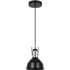 Светильник подвесной E27 60 Вт IMEX черный, хром 