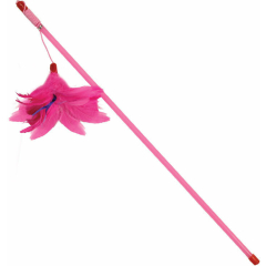 Игрушка для кошек TRIOL Дразнилка Розовые перья 50 см 