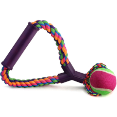 Игрушка для собак TRIOL Веревка с ручкой, мяч 6,5x25 см 