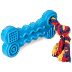 Игрушка для собак TRIOL Косточка с веревкой 9,5x16,5 см 